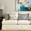 12 X 20 Gray Chevron Cowhide Throw Pillow