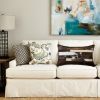 12" X 20" Brown Black And White Cowhide Throw Pillow