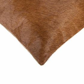 Set of Two 18" Brown Cowhide Throw Pillows