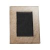 4" x 6" Natural Cowhide Tabletop Picture Frame with Mat