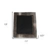 8" x 10" Gray Cowhide Tabletop Picture Frame with Mat