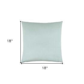 18" X 18" Mint Green Polyester Zippered Pillow