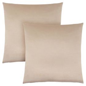 Set of Two 18" Gold Satin Throw Pillows