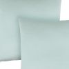 Set of Two 18" Mint Green Satin Throw Pillows