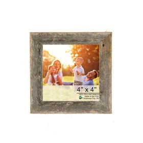 4" x 4" Gray Solid Wood Tabletop Picture Frame