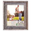 4" x 6" Gray Solid Wood Tabletop Picture Frame