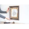 11" x 14" Brown Solid Wood Hanging Picture Frame