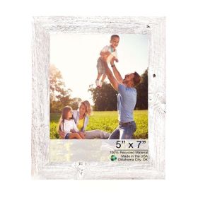 5" x 7" White Solid Wood Tabletop Picture Frame