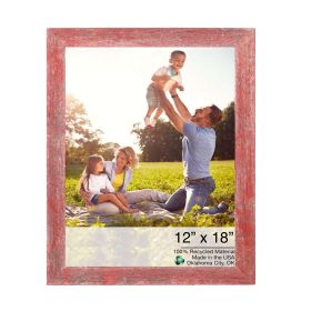 12" x 18" Red Solid Wood Hanging Picture Frame