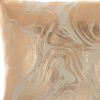 Pink Accent Throw Pillow With Rose Gold Swirl Design