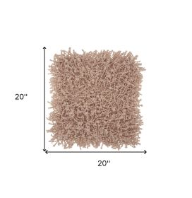 20" Pale Pink Cotton Blend Throw Pillow