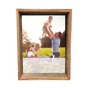 10" x 10" Gray Solid Wood Hanging Picture Frame