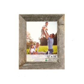 12" x 16" Gray Solid Wood Hanging Picture Frame