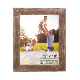 12" x 18" Brown Solid Wood Hanging Picture Frame