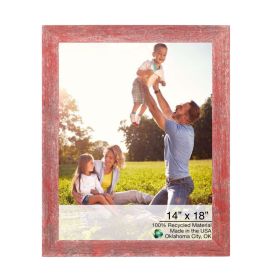 14" x 18" Red Solid Wood Hanging Picture Frame