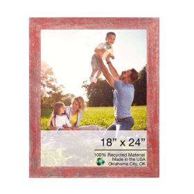 18" x 24" Red Solid Wood Hanging Picture Frame