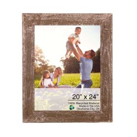 20" x 24" Espresso Solid Wood Hanging Picture Frame
