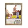 20" x 28" Gray Solid Wood Hanging Picture Frame