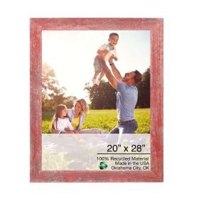 20" x 28" Red Solid Wood Hanging Picture Frame