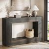 Modern Farmhouse 47-inch Long Sofa Table in Dark Grey Black Wood Finish
