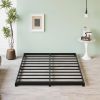 Full size 3-inch Low Profile Heavy Duty Metal Bed Frame in Matte Black