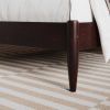 Full Size Solid Hardwood Victorian Style Espresso Platform Bed