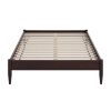King Size Solid Hardwood Victorian Style Espresso Platform Bed