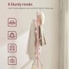 Modern Solid Wood Coat Rack Entryway Hall Tree Hat Stand in Pink