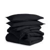 Queen size Luxuriously Soft Down Alternative Comforter Set in Black