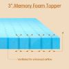 Queen size 3-inch Thick High Density Memory Foam Mattress Topper