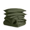 Queen size Hypoallergenic Down Alternative Comforter Set in Olive Green