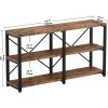 Industrial Farmhouse Metal Wood TV Stand for TV up to 65-inch