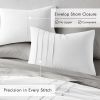 Full/Queen Size Microfiber Pleated Soft Washed Comforter Set White