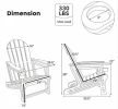 HDPE Adirondack Chair with Cup Holder Outdoor Wooden Texture Patio Furniture Seat And Armrests-There is only one chair