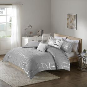 King/Cal King Metallic Printed Comforter Set