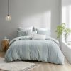 King/Cal King 3 Piece Cotton Jacquard Duvet Cover Set