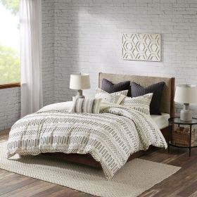 Full/Queen Cotton Jacquard Duvet Cover Mini Set