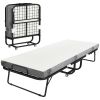 Folding Bed with Mattress for Adults, Twin Size, Portable Foldable Bed with Super Strong Steel Frame, 78.75" x 35.5", Fold Up, Roll Away & Hideaway