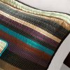 Reversible Quilt Set with Throw Pillows Multi Twin/Twin XL