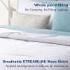 Lightweight Comforter Cooling White, All Season Duvet Insert Breathable Queen Size Summer Bedding