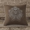 5 Piece Reversible Jacquard Bedspread Set Brown/Gold King