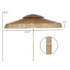 10 ft. Hula Thatched Tiki Patio Outdoor Umbrella with 8 Ribs, UPF30+, for Garden, Backyard, Deck, Pool, Natural