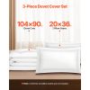 King Duvet Cover Set, 100% Cotton, 3 Pieces Bedding Set King Size with 1 Duvet Cover 104 x 90 in and 2 Pillow Shams 20 x 36 in, Soft Breathable