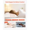 Bed Pillow for Sleeping, Queen Size Luxury Quality Hotel Pillow with Memory Foam Fill, Supportive & Adjustable, Includes Natural Firber Pillowcase