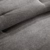 7 Piece Faux Suede Comforter Set Grey Cal King