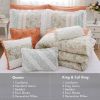 9 Piece Cotton Percale Comforter Set Coral King
