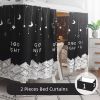Bottom Bunk Bed Curtains Privacy Curtains Breathable Dustproof Single Bed Blackout
