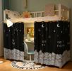 Bottom Bunk Bed Curtains Privacy Curtains Breathable Dustproof Single Bed Blackout