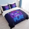 Gaming Duvet Cover Set King Size Video Game Controller Bedding Set, Boys Video Games Comforter Cover with 2 Pillow Shams