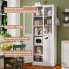 72" Metal Kitchen Pantry Cabinet with Doors & Shelves, Tall Heavy-Duty Adjustable Storage Organizer